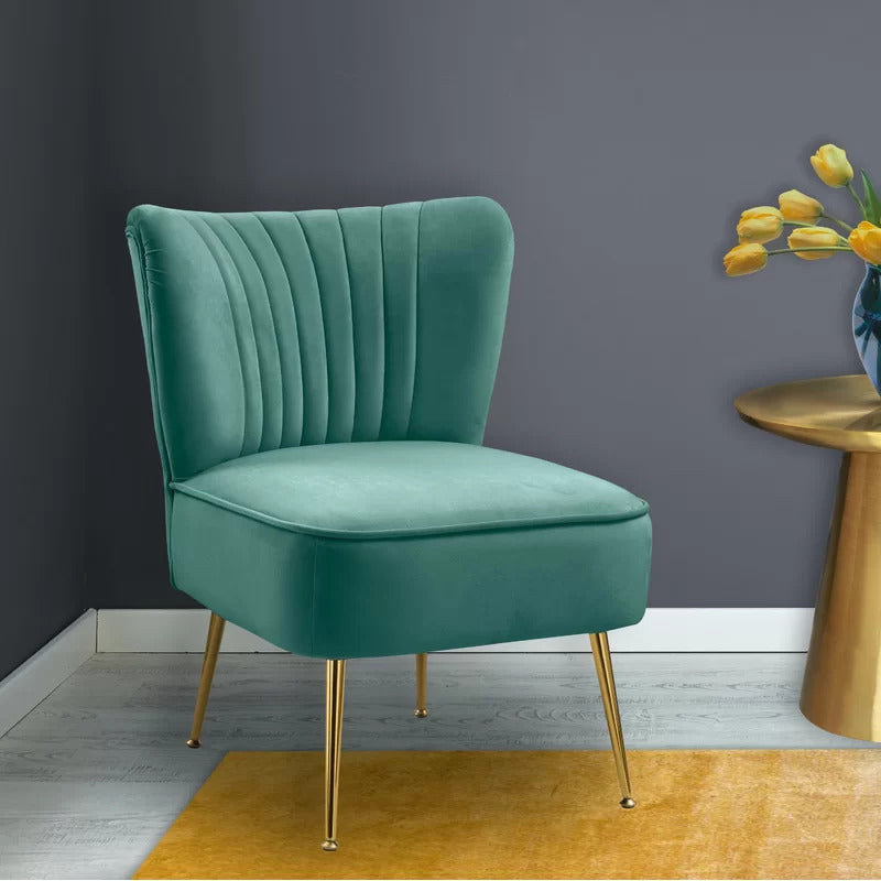 Wing Chair: Ritaro 22.5'' Wide Velvet Wingback Chair