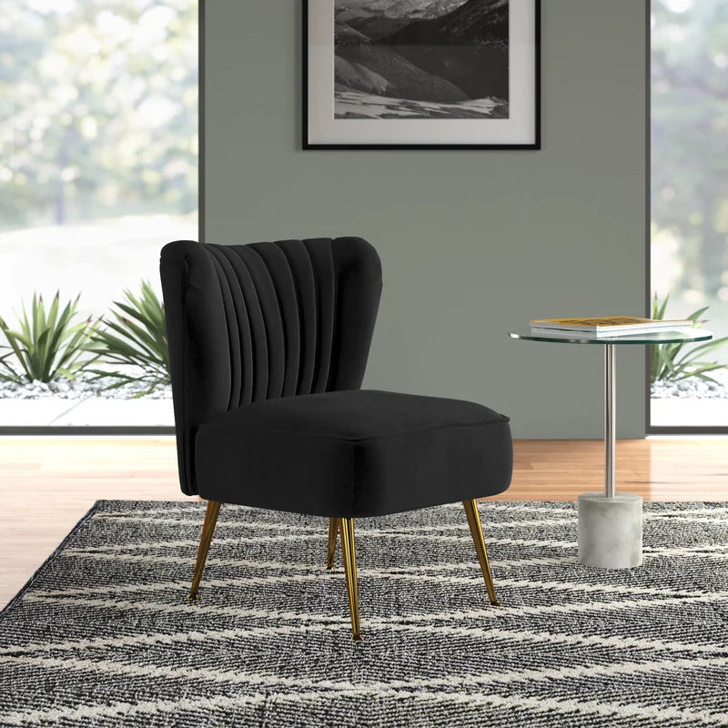 Wing Chair: Ritaro 22.5'' Wide Velvet Wingback Chair