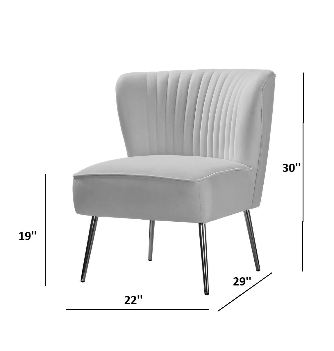 Wing Chair Ritaro 22.5'' Wide Velvet Wingback Chair