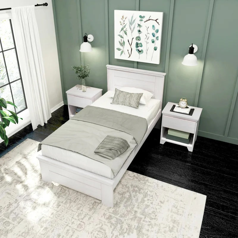 Wooden Bed: Evoque Solid Wood Platform Bed
