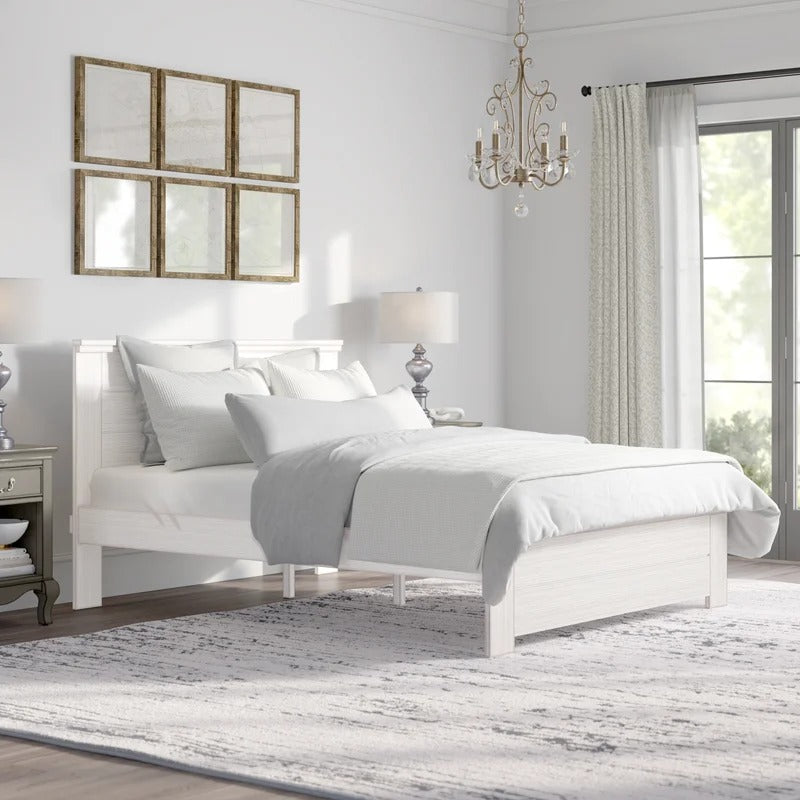 Wooden Bed: Evoque Solid Wood Platform Bed