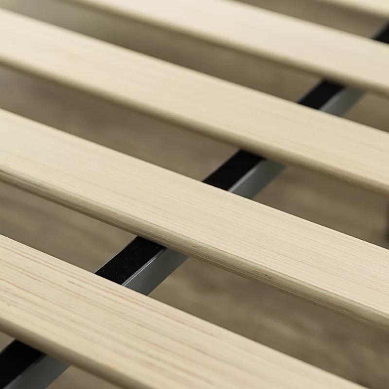 Wooden Bed: Vitano Low Profile Wood Platform Bed