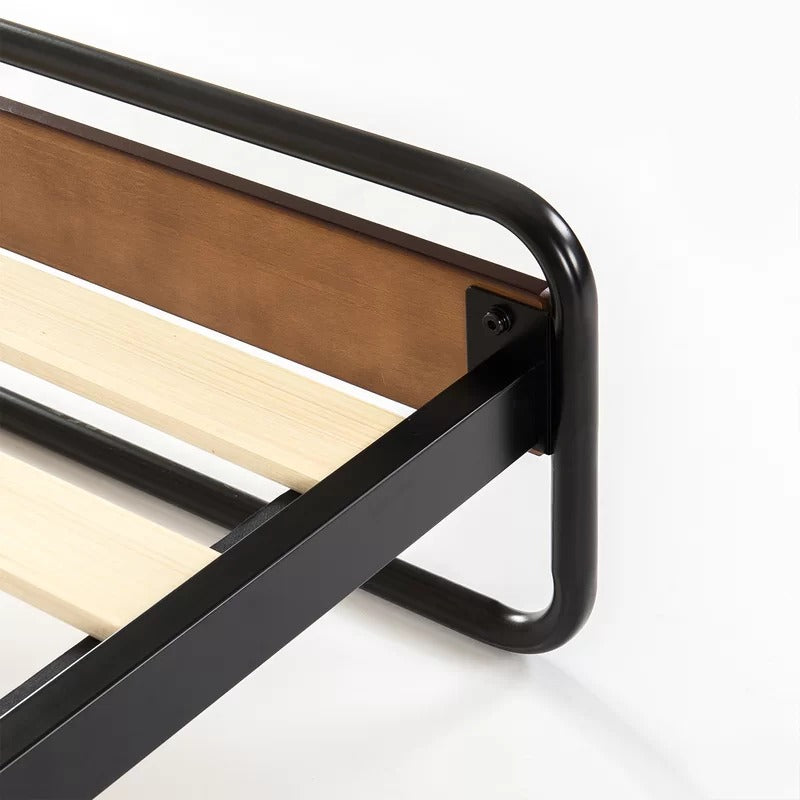 Wooden Bed: Vitano Low Profile Wood Platform Bed