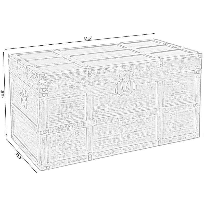 Wooden Box : 2 Piece Blanket Storage Box