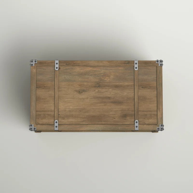 Wooden Box : Modern Lift Top 4 Legs Wooden Box With Storage