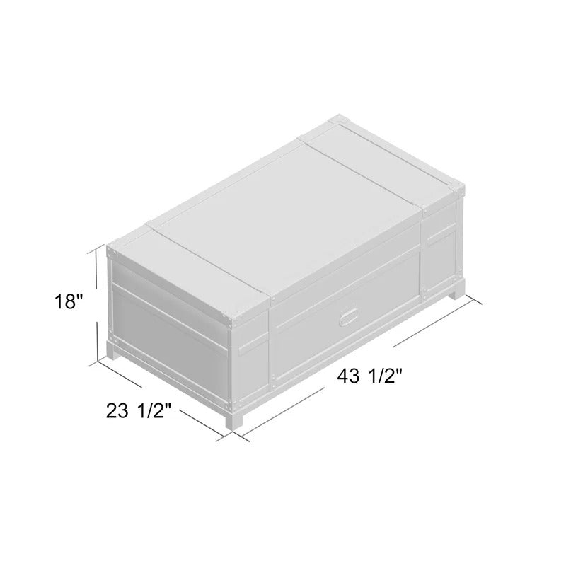 Wooden Box : Modern Lift Top 4 Legs Wooden Box With Storage