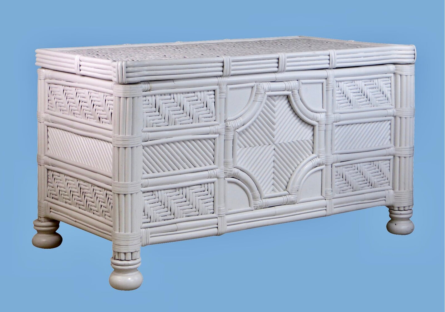 Wooden Box : Sheesham Solid Wood White Storage Box
