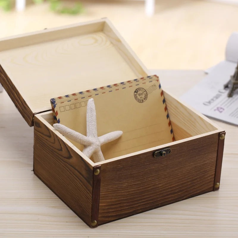 Wooden Box Solid Wood Decorative Box (Set of 3)