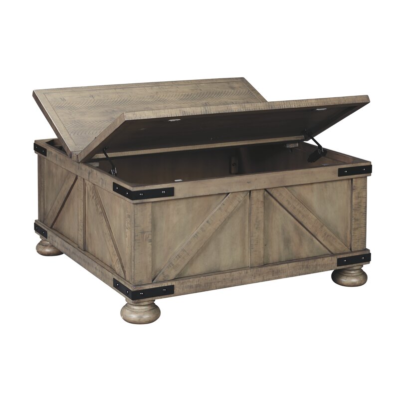 Wooden Box : Top Coffee Table with Storage Box