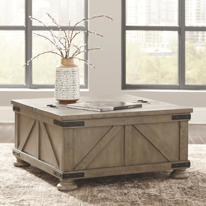 Wooden Box : Top Coffee Table with Storage Box