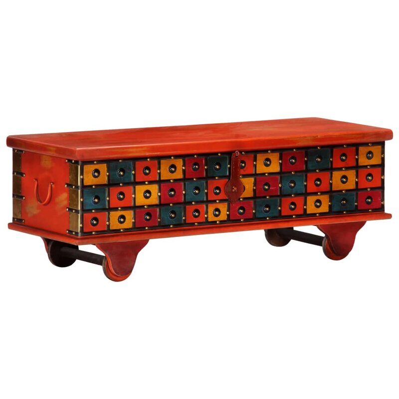Wooden Box : Traditional Solid Acacia Wood Storage Box