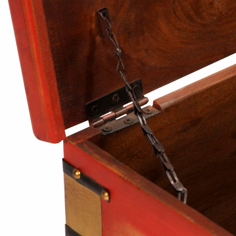 Wooden Box : Traditional Solid Acacia Wood Storage Box