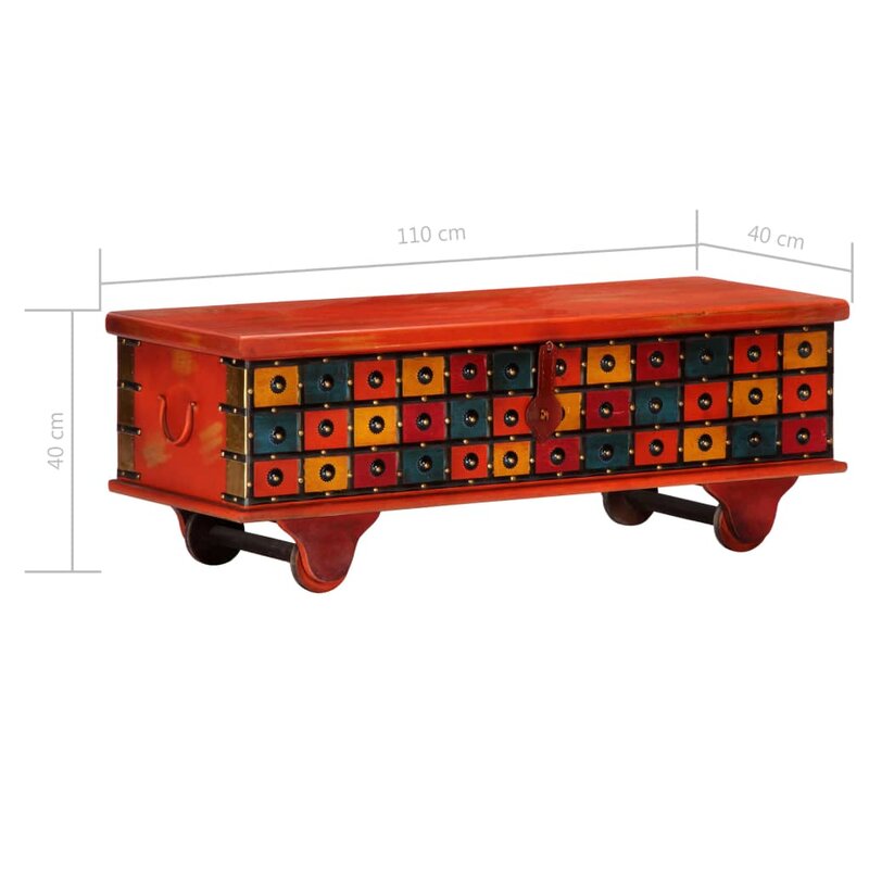 Wooden Box : Traditional Solid Acacia Wood Storage Box