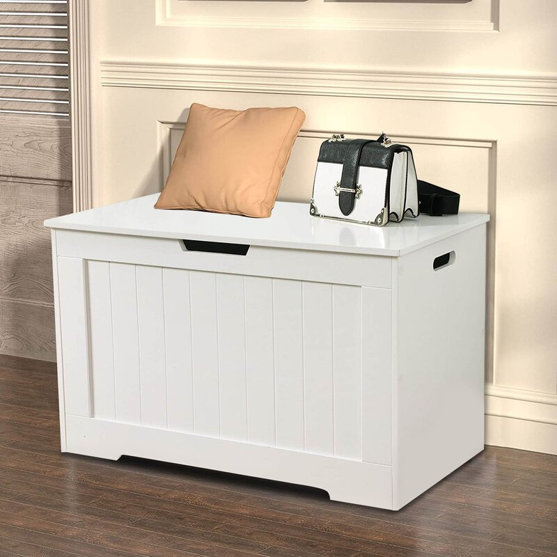 Wooden Box : White kevin Wooden Storage Box