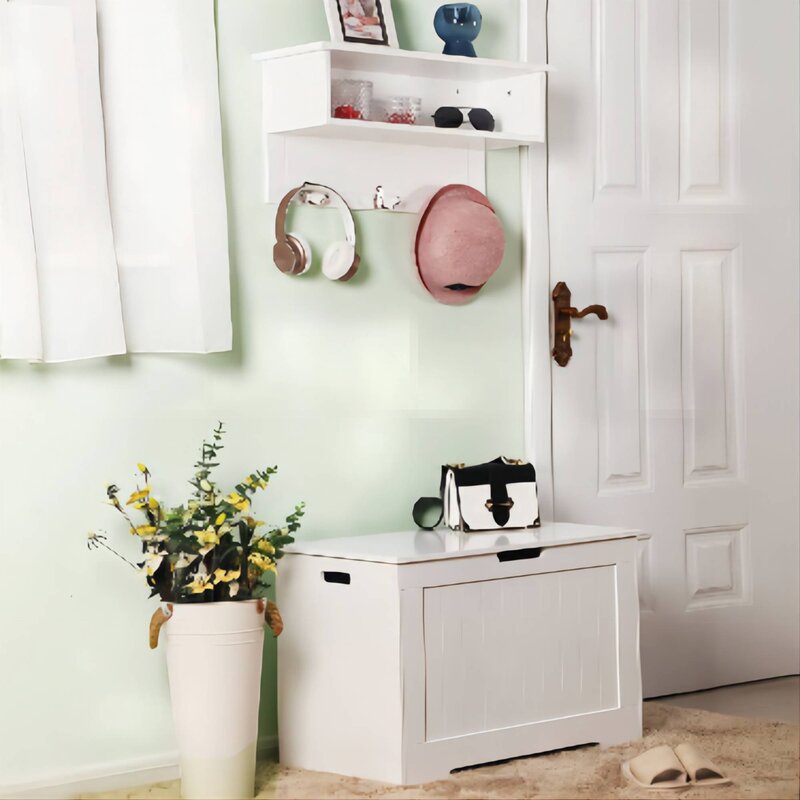 Wooden Box : White kevin Wooden Storage Box