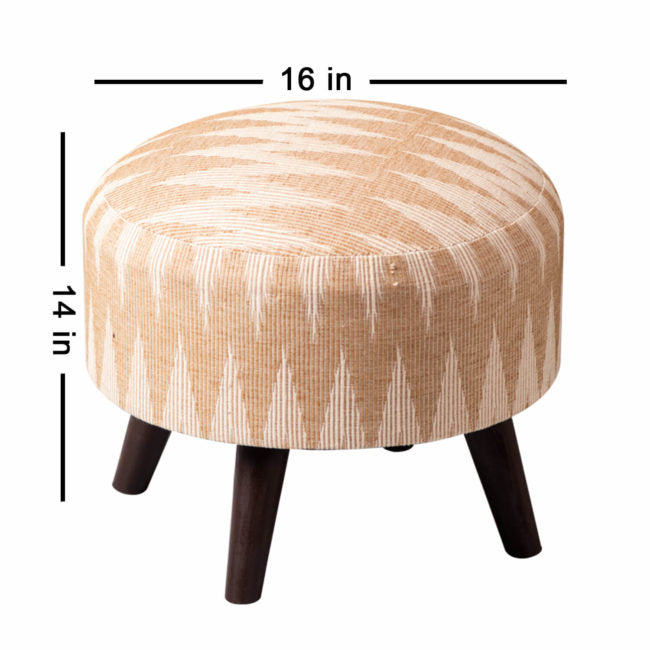 Wooden Ottomans: Cream & Beige Ottoman