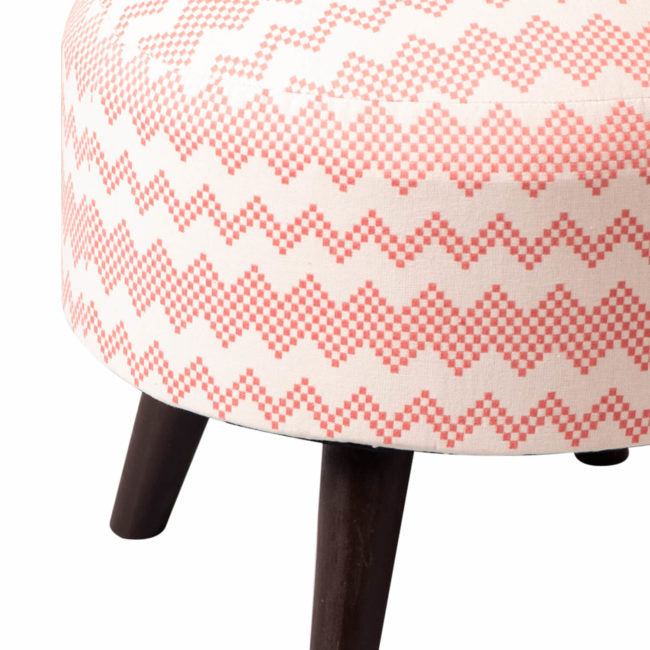 Wooden Ottomans: Light Pink Ottoman