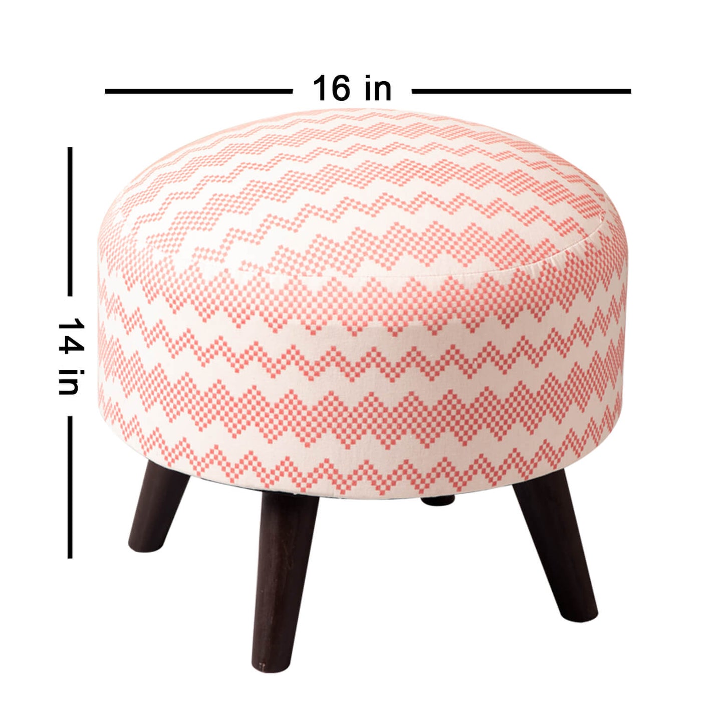 Wooden Ottomans: Light Pink Ottoman