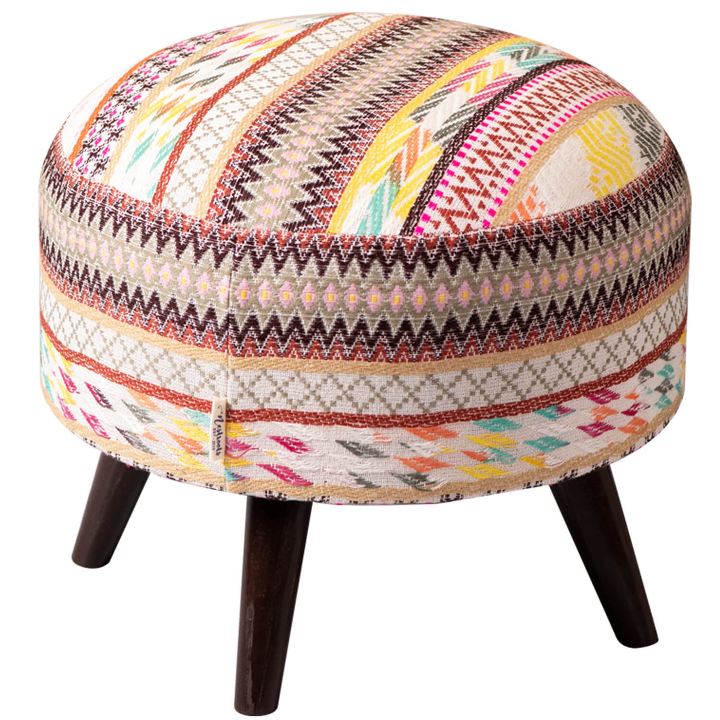 Wooden Ottomans: Multi color Ottoman Set of 1