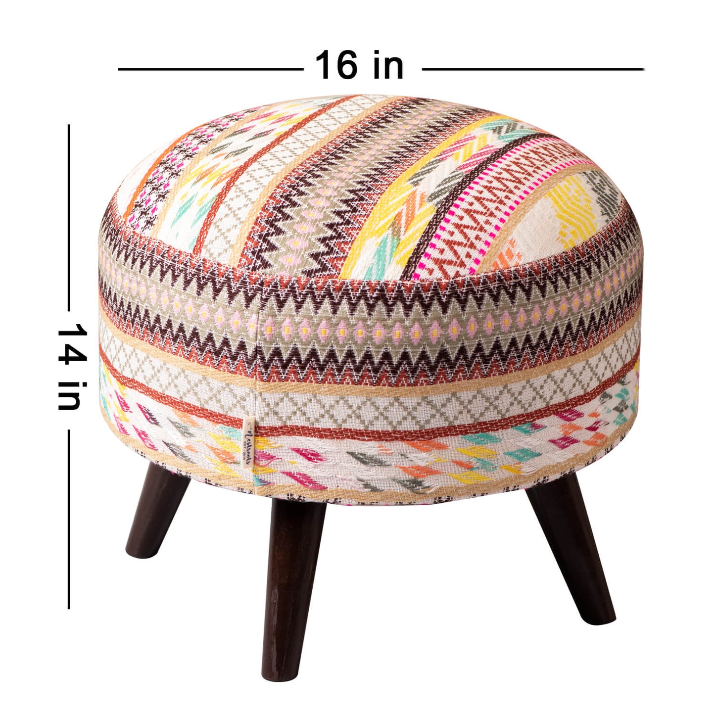 Wooden Ottomans: Multi color Ottoman Set of 1