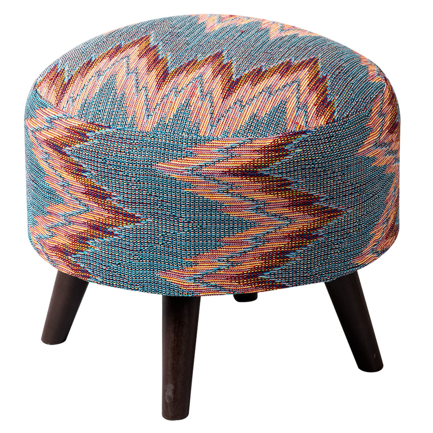 Wooden Ottomans: Multicolor Ottoman Set of 1