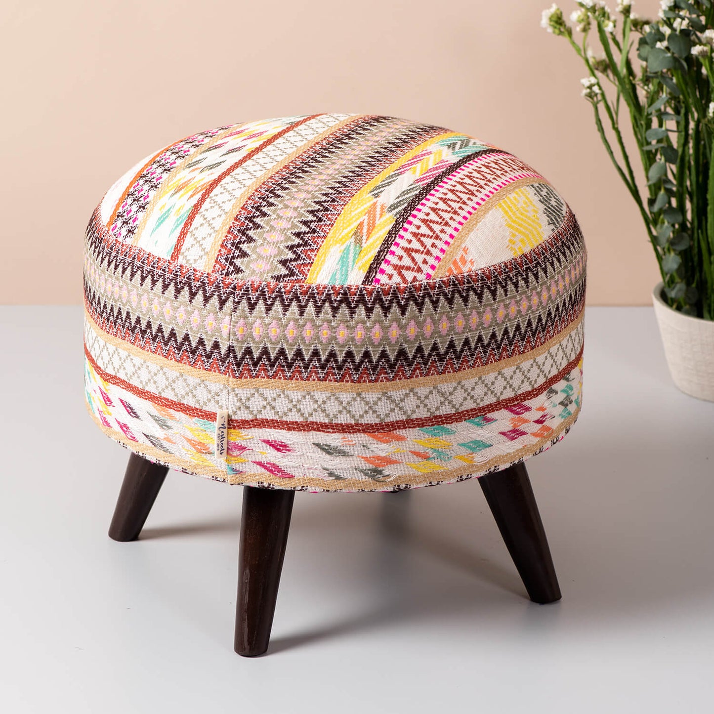 Wooden Ottomans: Multi color Ottoman Set of 1