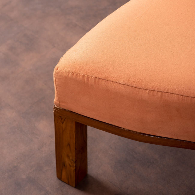 Wooden Ottomans: Tan Triangle Ottoman