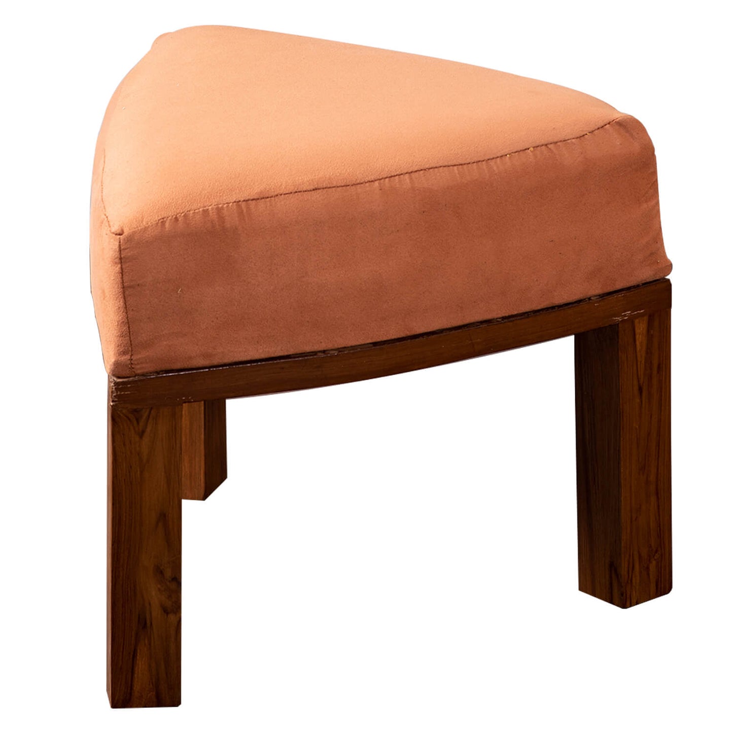 Wooden Ottomans: Tan Triangle Ottoman