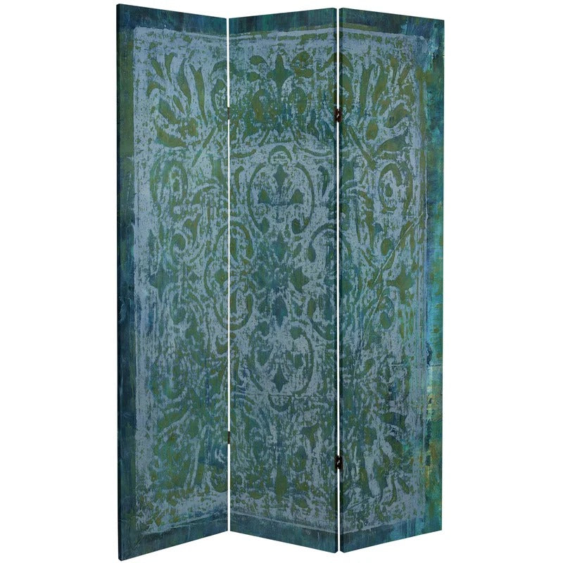 Wooden Partition 47.25'' W x 70.75'' H 3 - Panel Wooden Partition