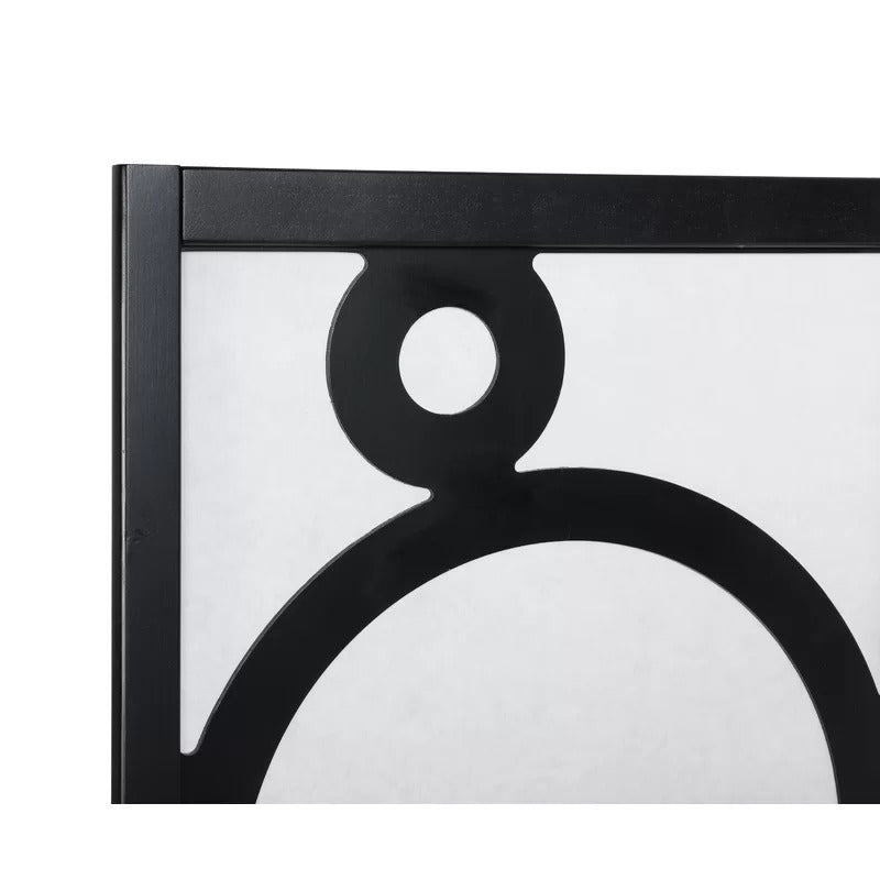 Wooden Partition: 70'' W x 70'' H 4 - Panel Solid Wood Folding Wooden Partition