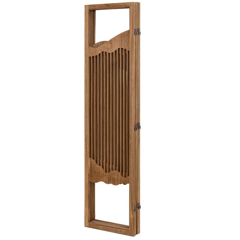 Wooden Partition: 71'' W x 67'' H 4 - Panel Solid Wood Folding Wooden Partition