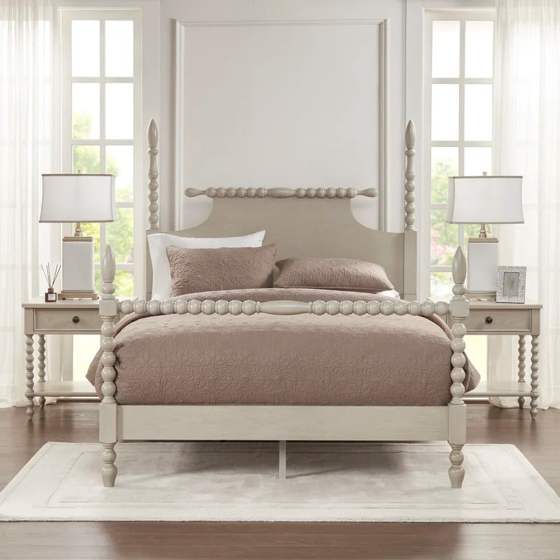 Poster Bed: Wooden Poster Bed