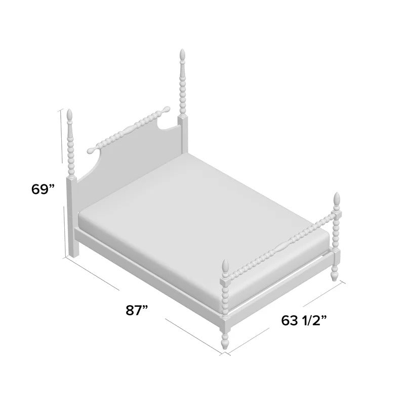 Poster Bed: Wooden Poster Bed