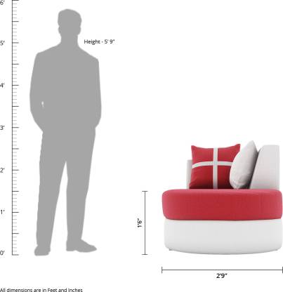 L Shape Sofa Set:- Half Leatherette Sofa Set (White & Red)