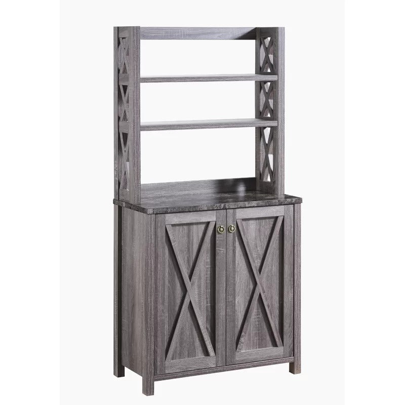 Hutch Cabinets: 64" Kitchen Cabinet & Microwave Stands