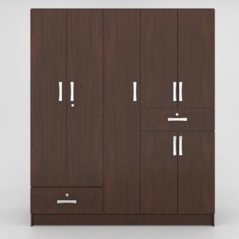wardrobe 5 Door wardrobe (In Classic Walnut Finish)