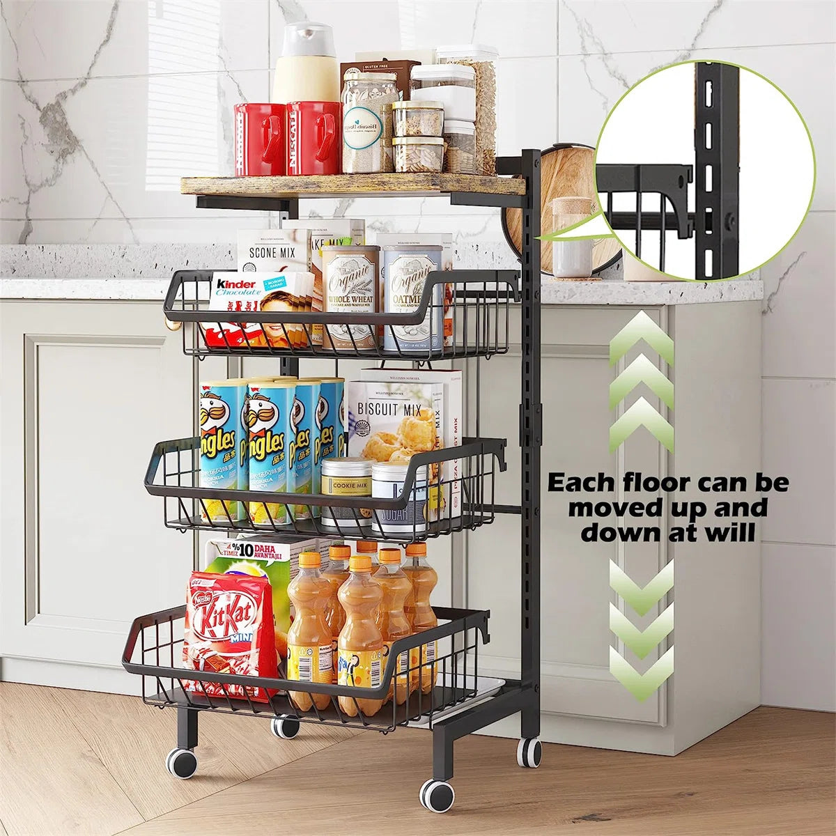 Kitchen Rack: 12.7'' W Metal Shelving Unit