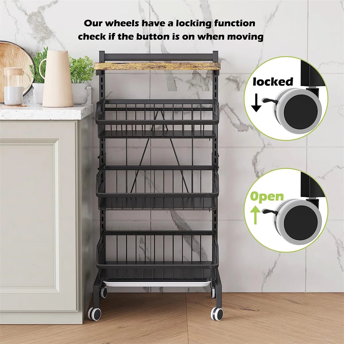 Kitchen Rack: 12.7'' W Metal Shelving Unit