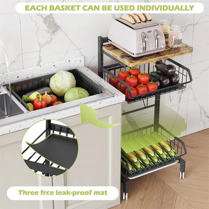 Kitchen Rack: 12.7'' W Metal Shelving Unit