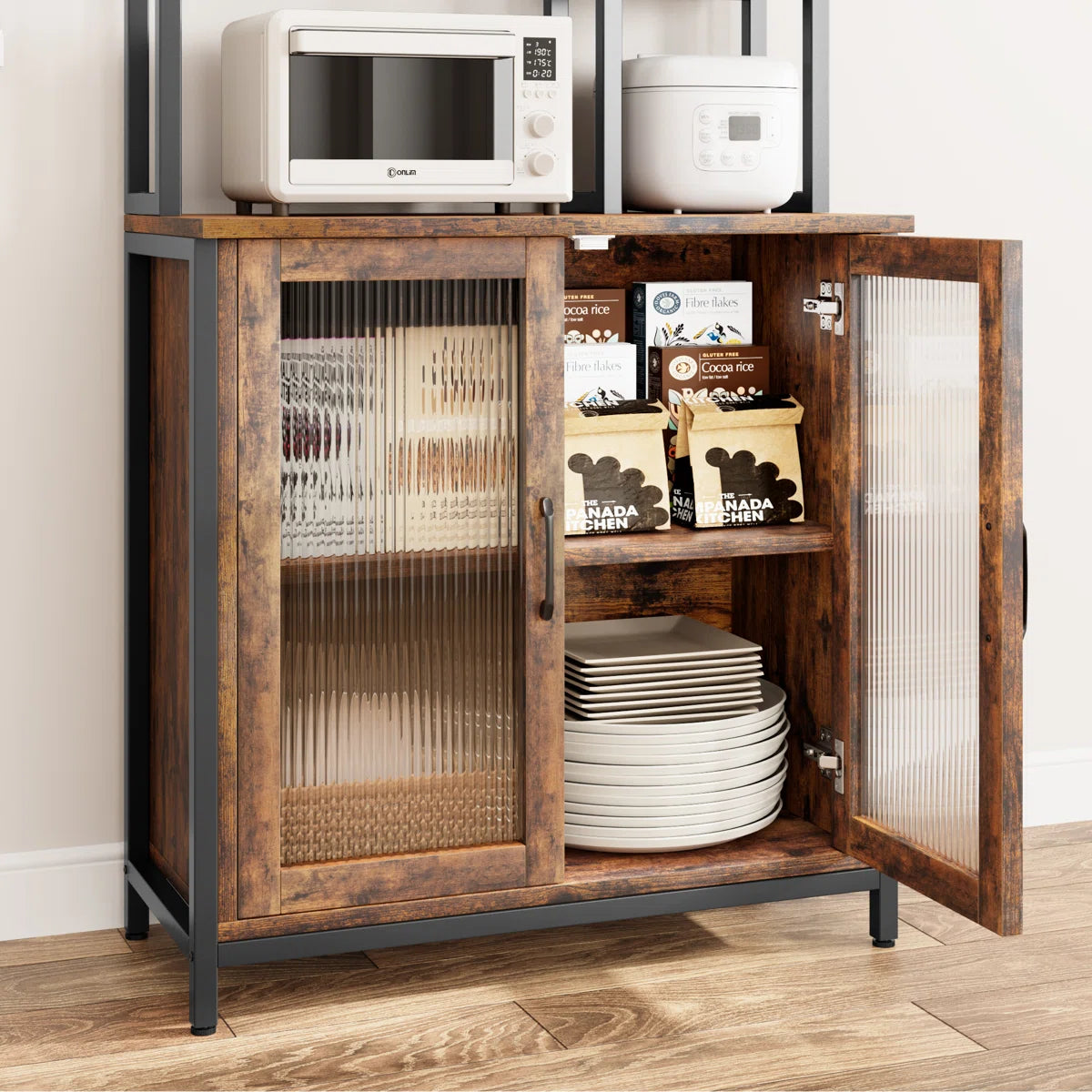 Kitchen Rack: 15.7'' Metal Baker's Rack with Microwave Compatibility
