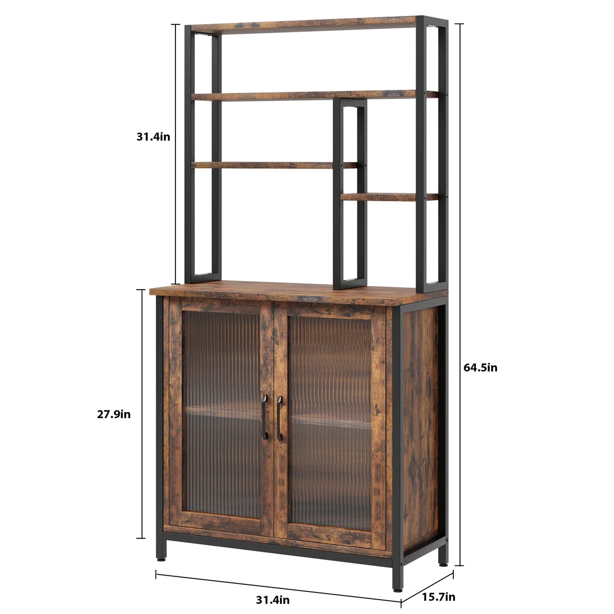 Kitchen Rack: 15.7'' Metal Baker's Rack with Microwave Compatibility