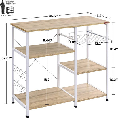 Kitchen Rack: 15.7'' Standard Baker's Rack with Microwave Compatibility