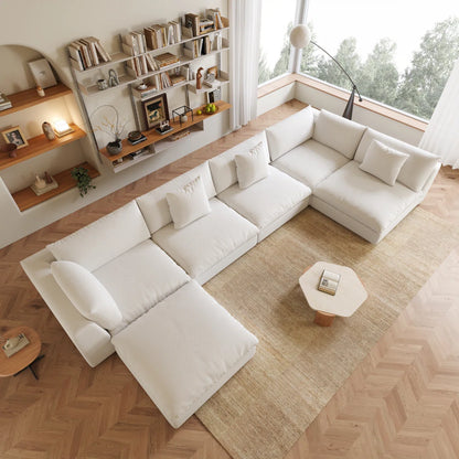 7 Seater Sofa Set: Luxury U Shaped Sectional Couch
