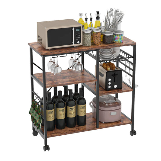 Kitchen Racks: 15'' Standard Baker's Rack Made of Steel and Compatible with Microwaves