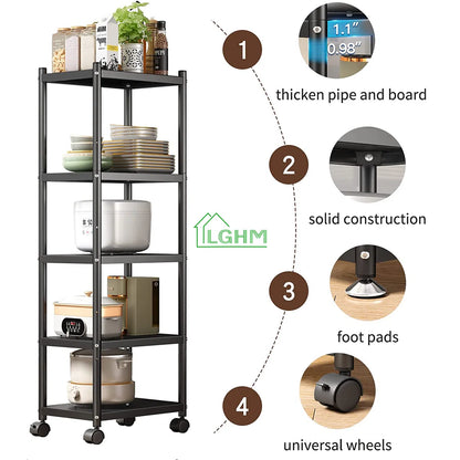 Kitchen Rack: 16.73'' Wood Standard Baker's Rack with Microwave Compatibility