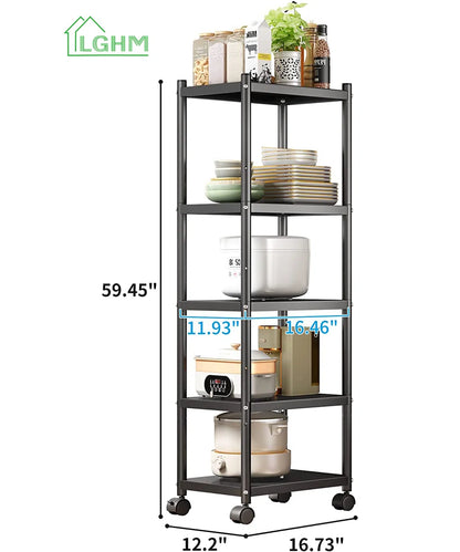 Kitchen Rack: 16.73'' Wood Standard Baker's Rack with Microwave Compatibility