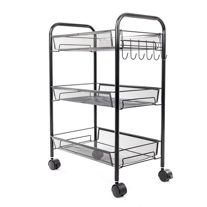 Kitchen Racks: 17.3" iron baker’s rack with microwave shelf, compact storage for kitchens or apartments