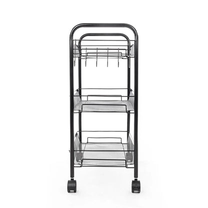 Kitchen Racks: 17.3" iron baker’s rack with microwave shelf, compact storage for kitchens or apartments