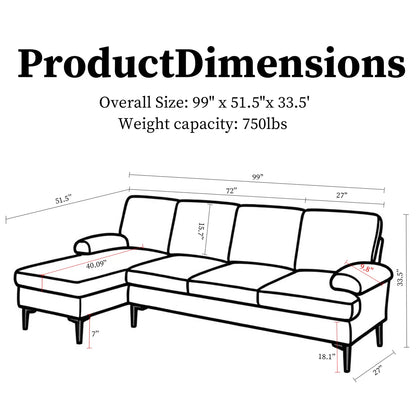 7 Seater Sofa Set: 2-Piece Fluffy Fabric Sofa Set for Cozy and Modern