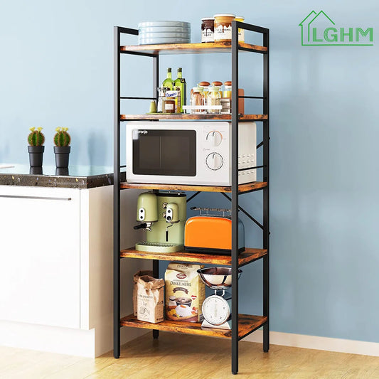 Kitchen Rack: 22'' Wood Standard Baker's Rack with Microwave Compatibility